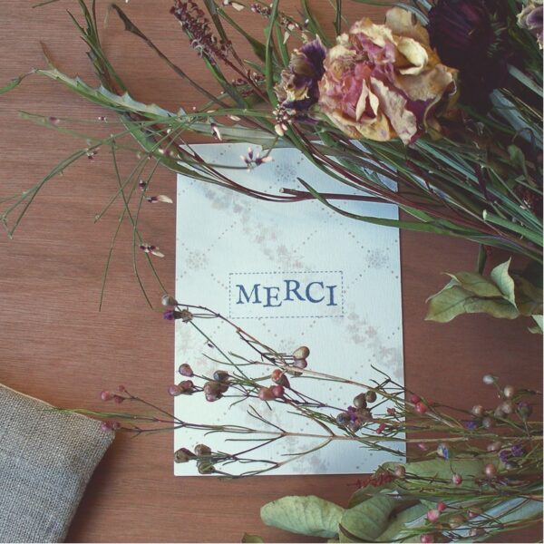 carte illustrée Merci