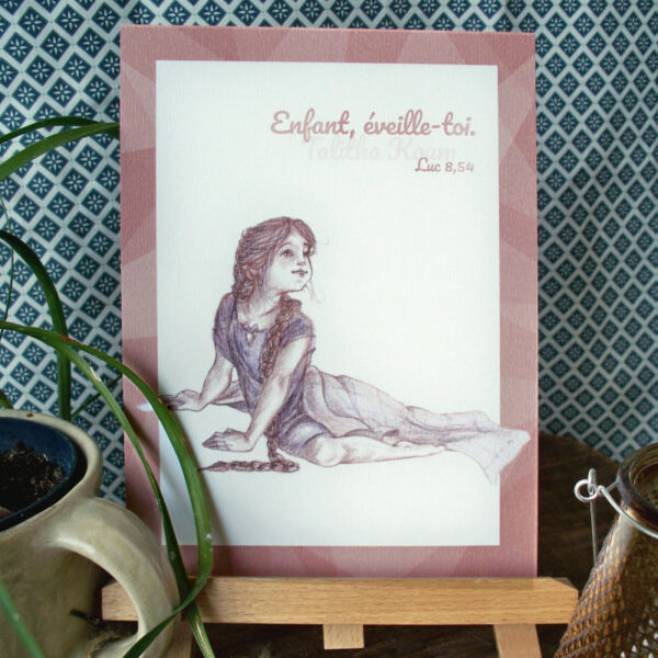 affiche cadeau baptême Fille de Jaïr