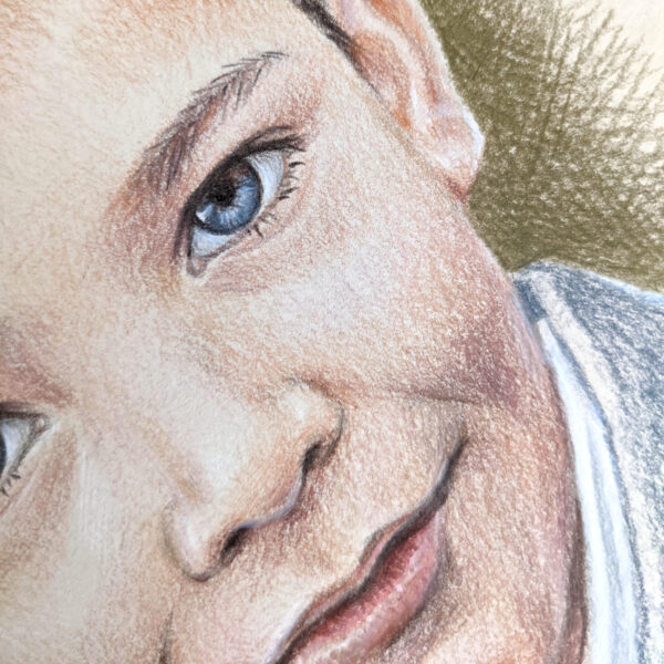 Je dessine pour vous un portrait d'enfant d'après photo aux crayons de couleur